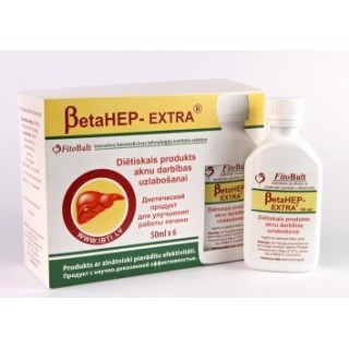 BetaHep extra, Uztura bagātinātājs, 50 ml x 6 gb.,  Inovatīvo biomedicīnas tehnoloģiju ražotne FitoBalt